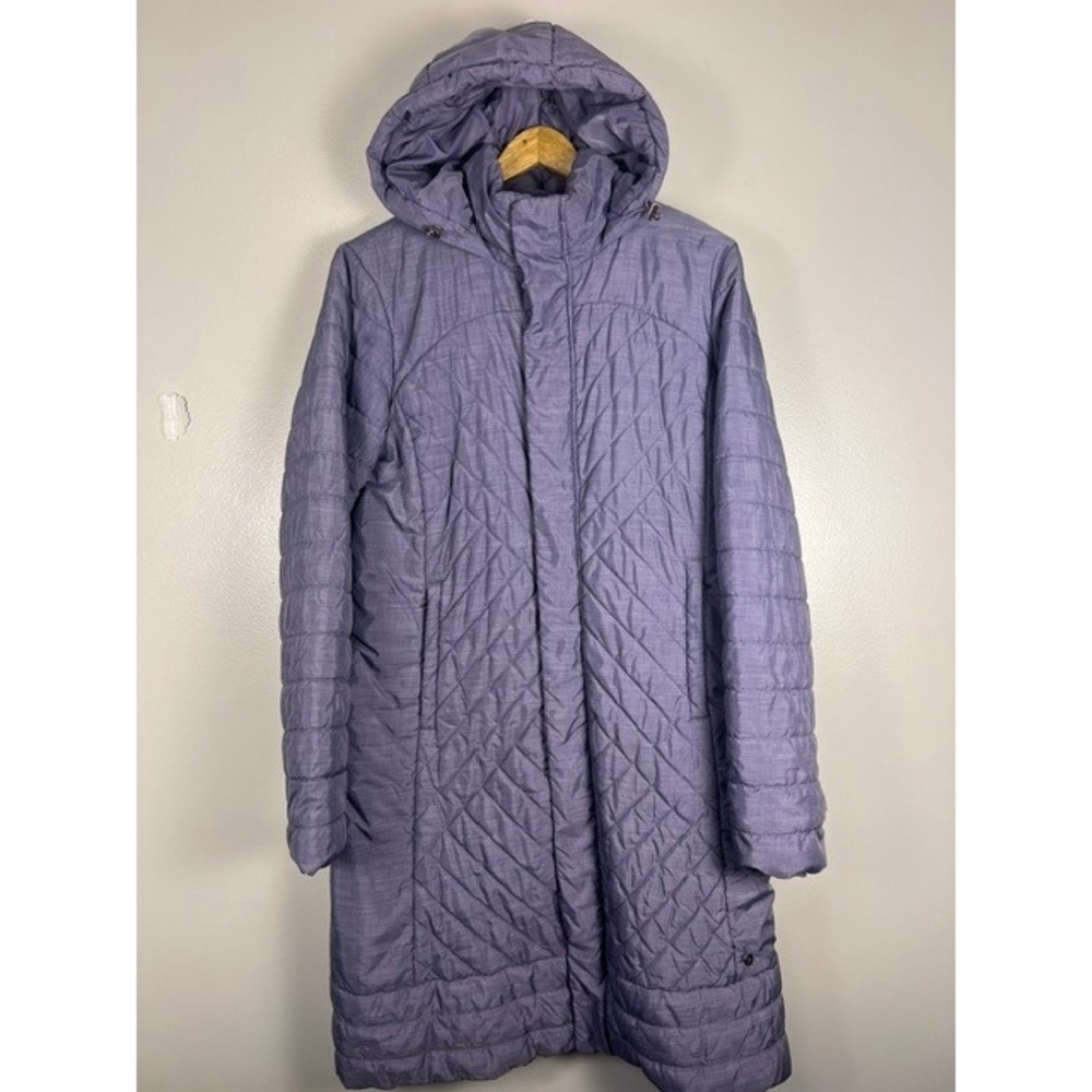 Calia by Carrie Underwood Lavender Quilted Parka Jacket Hooded Long Medium